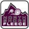 North Shore Fleece fabric logo, purple, mountain wind, signature fabric, square