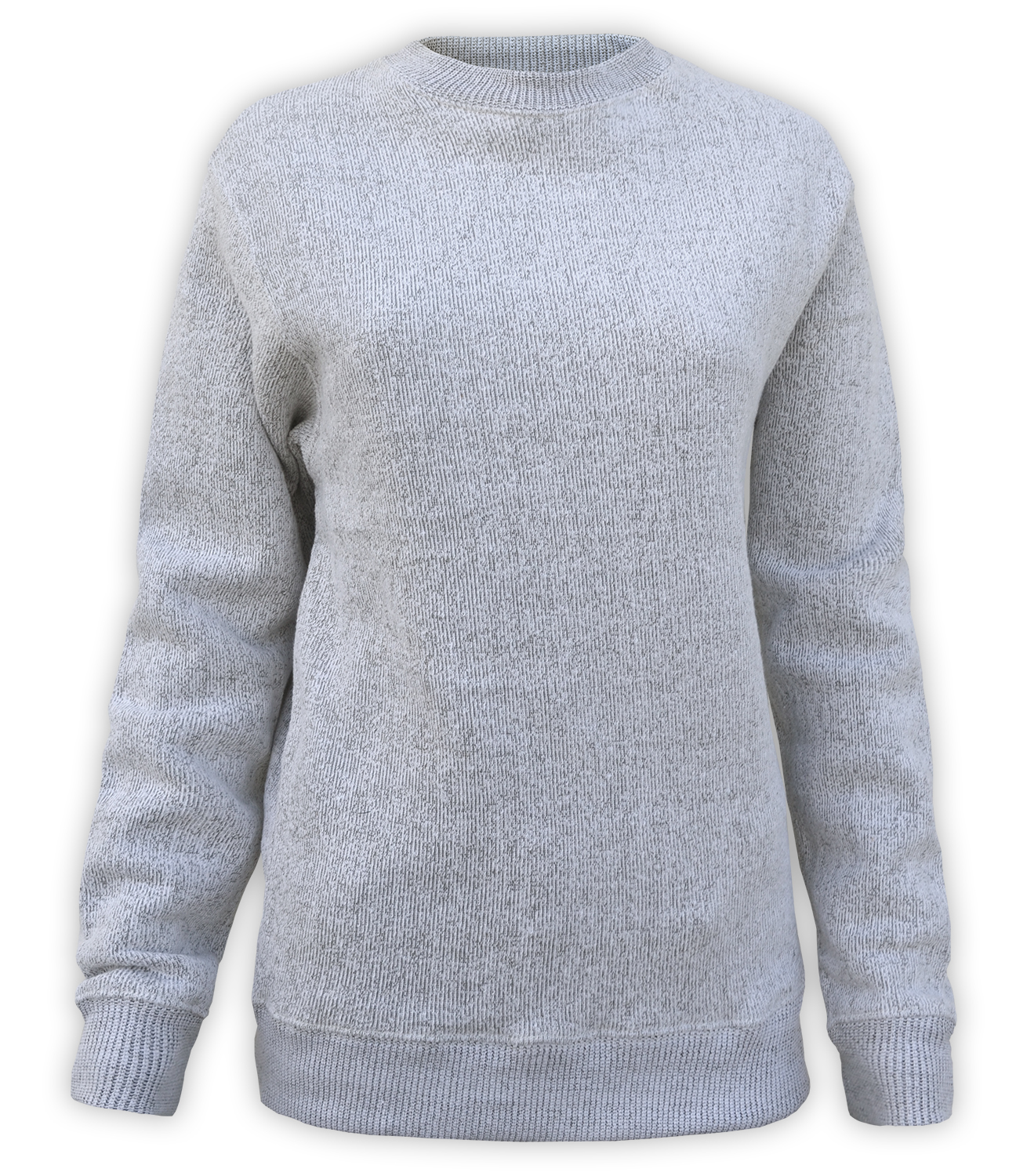nantucket womens crewneck sweater for embroidery, blanks wholesale renegade club gray