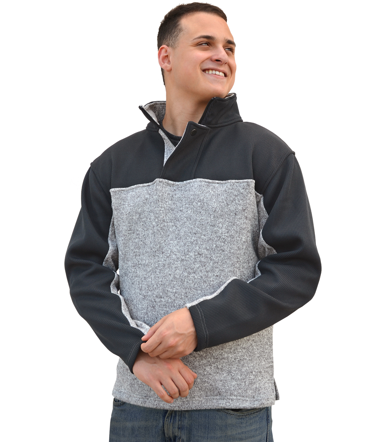 Renegade-club-mens-half-zip fleece-pullover soft fleece blank for embroidery wholesale