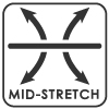 arrows medium stretch logo, black and white renegade club fabrics